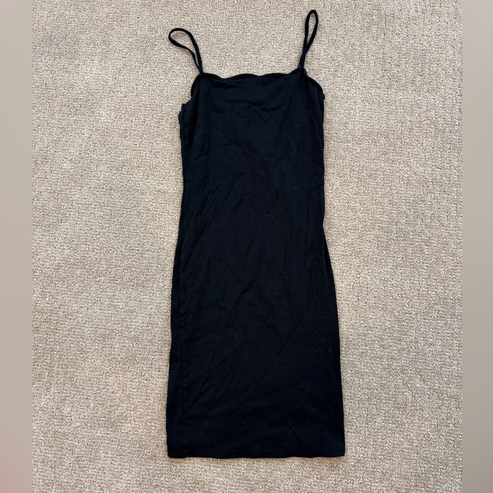 Topshop black cami strap dress